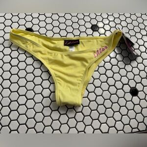 NWT La gear vintage  Lemon yellow  Bikini Bottom size small